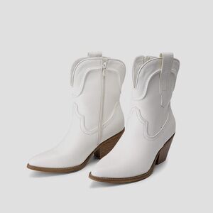 DREAM PAIRS Pointed Toe Western Cowboy Mid Calf Boots